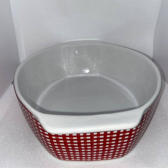 Cerutil Stoneware Oven to Table Red White Checkered Casserole Baking Portugal - Picture 4 of 11